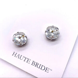 Haute Bride Swarovski Crystal Stud Earrings NWT